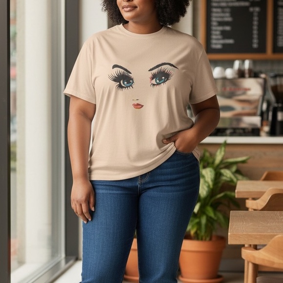 NEW•XL-1X•It’s All About The Eyes Mascara Love Top - Picture 2 of 3